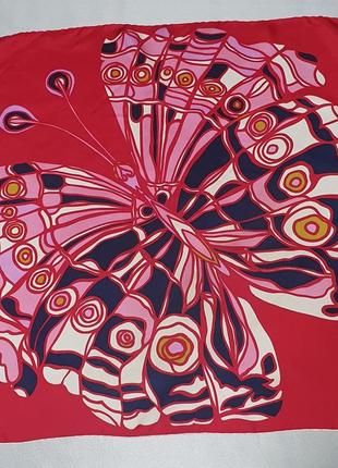 Шелковый платок  с бабочкой mantero1 фото