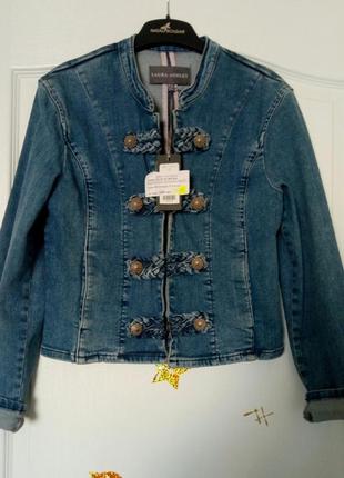 Новенький джинсовий жакет-куртка laura ashley.5 фото