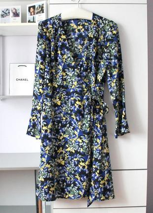 Шикарное шифоновое платье на запах от marks&spencer1 фото