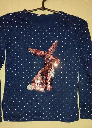 Реглан с пайетками девочке