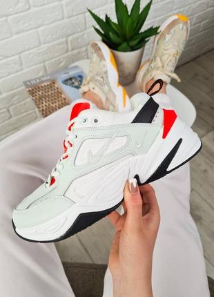 M2k tekno white/orange/red жіночі кросівки демі женские кроссовки демисезонные