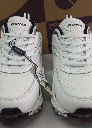 Хіт продажів!комфортні шкіряні білі кросівки bona 41-46р.3 фото