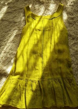 Шикарное брендовое натуральное платье лён размер 463 фото