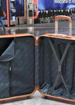 Черный дорожный чемодан поликарбонат abs fly ручная кладь poland4 фото
