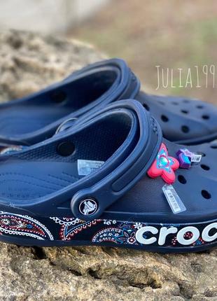 Женские crocs сабо bayaband синие 363 фото