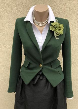 Зелений жакет,піджак,блейзер,трикотаж,замочки на рукавах