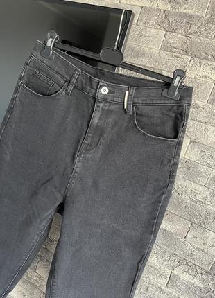 Чёрные джинсы скинни с высокой талией, узкие эластичные джинсы большого размера asos 15 фото
