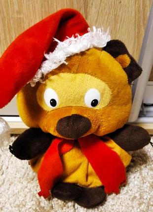 Игрушка мягкая медведь новогодний, винни пух