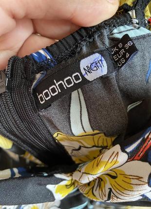 Стильне асиметричне плаття з оборками boohoo в квітковий принт.4 фото