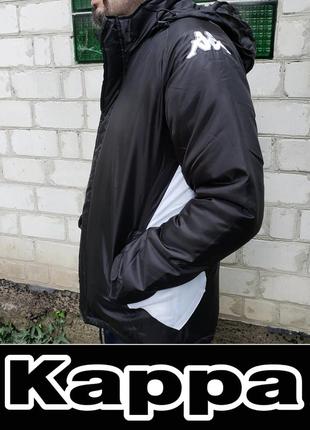 Куртка чоловіча спортивна курточка демі з капюшоном kappa ш59/д74/р79 original італійський бренд2 фото