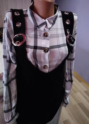 Супер стильний велюровий ,новий сарафан на бретельках ,крута модель.рутая