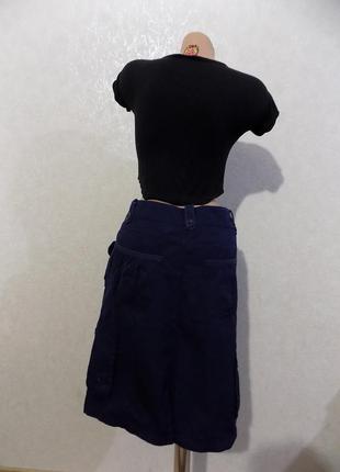 Юбка темно-синяя коттоновая с карманами фирменная brooker размер 483 фото