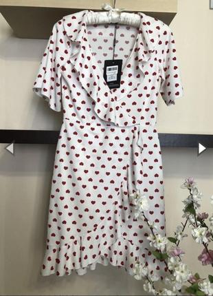 Красиве і дуже ніжне плаття з сердечками, плаття на запах