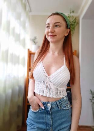 В'язаний кроп топ, 100% бавовна