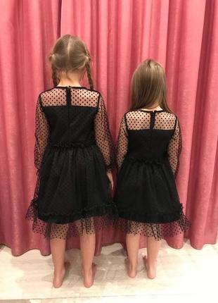 Чудові ніжні сукні для дівчаток в рожевому і чорному кольорі5 фото