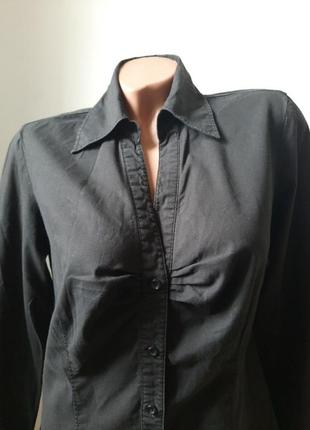 Чорна сорочка на довгий рукав/рубашка2 фото