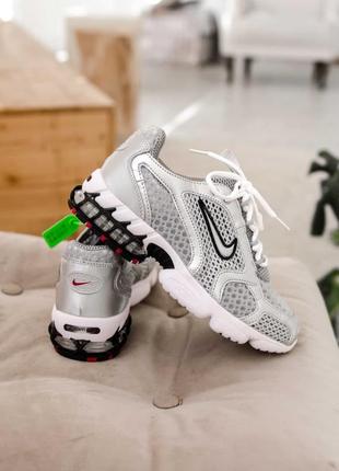 Nike air zoom spiridon cage 2 кроссовки найк в сером цвете с сеточкой (36-44)6 фото