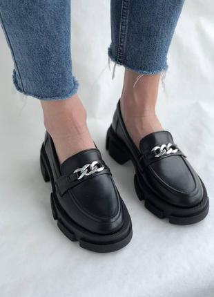 Лоферы натуральная кожа