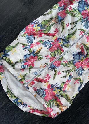 Легкая цветочная куртка, парка, ветровка miss e-vie, 9-10 лет.5 фото