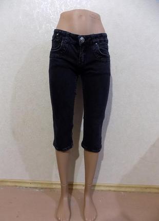 Бриджи капри джинсовые синие фирменные parisian размер 42-44