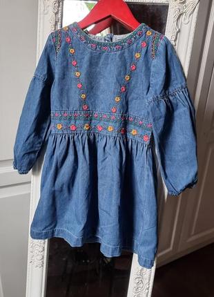 Джинсовое платье 5/6лет