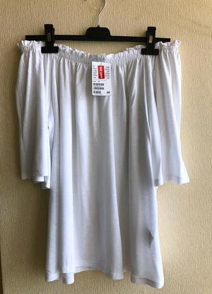 Вискозная белая блуза mango h&m новая