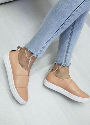 Зручні шкіряні сліпони р32-41 мокасини балетки туфлі сліпони мокасини туфлі