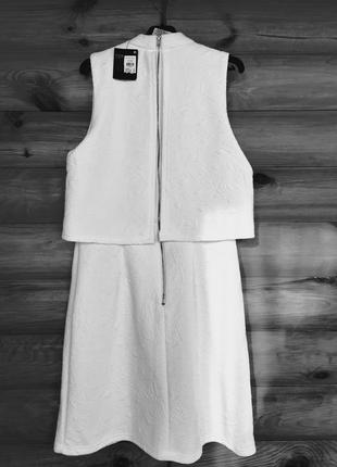 Шикарное нарядное очень элегантное белое платье размер eur-383 фото