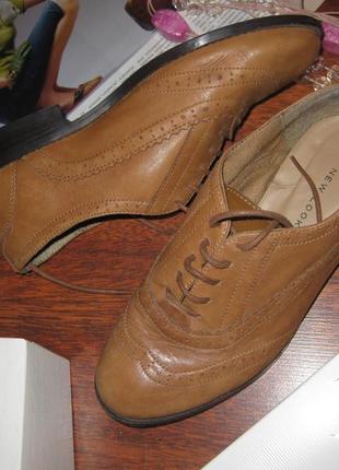 Удобные туфли ботиночки на низком каблуке со шнуровкой 2uk/35eurо new look маленький размер деми5 фото