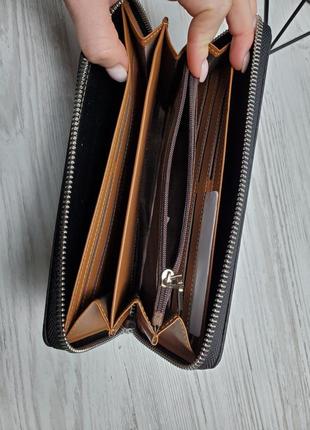 Універсальний гаманець шкіряний чохол william polo оригінал (121black) матовий чорного кольору2 фото