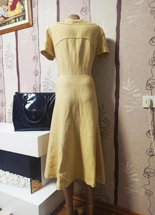 Пісочне сукню від artigiano льон 42 розмір2 фото