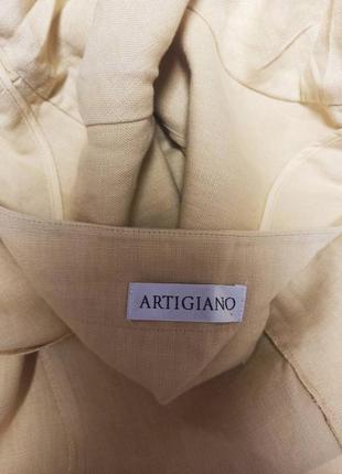 Пісочне сукню від artigiano льон 42 розмір7 фото