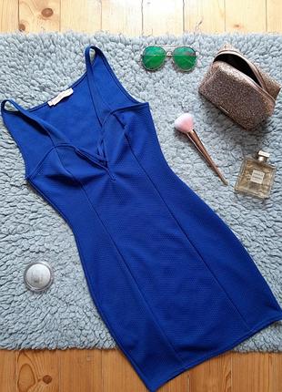 Синє міні плаття