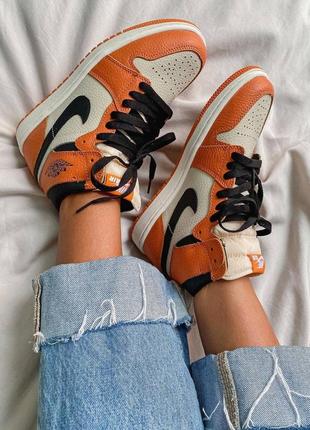 Женские кроссовки jordan 1 retro 'shattered backboard' 2.0 кожа демисезонные