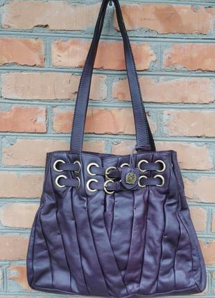 Шикарна велика шкіряна сумка hampton