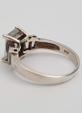 Кольцо, серебро, цирконий, вес 3 грамма. на 17 мм.7 фото