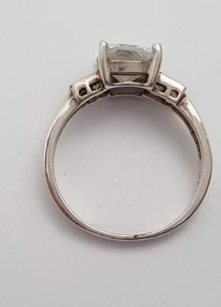 Кольцо, серебро, цирконий, вес 3 грамма. на 17 мм.4 фото