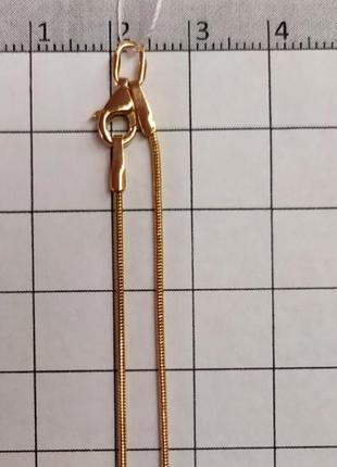 Цепочка тоненькая с позолотой - плетение снейк - 978602398