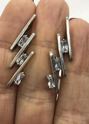 Новые серебряные серьги , серебро 925 пробы