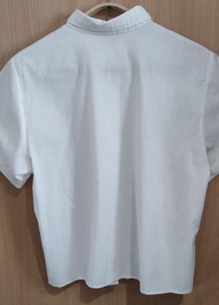 Ошатна біла блузка з вишивкою3 фото