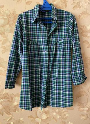 Рубашка туника в клетку