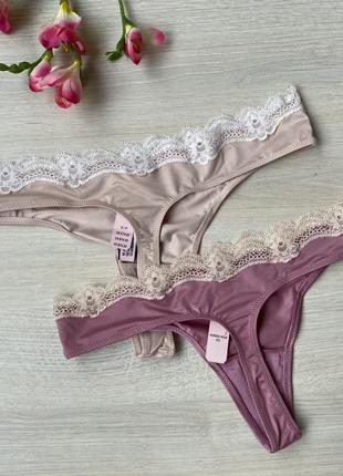 Трусики труси стрінги від victoria's secret виктория сикрет2 фото