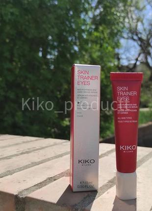 Сироватка проти мішків і темних кіл під очима kiko skin trainer eyes1 фото