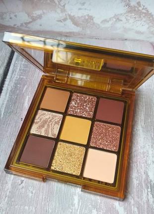 Палетка тіней huda beauty toffee brown obsessions