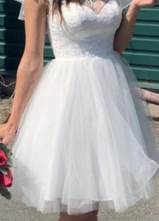 Короткий шикарне весільне плаття 🔥акція!!!🔥1 фото