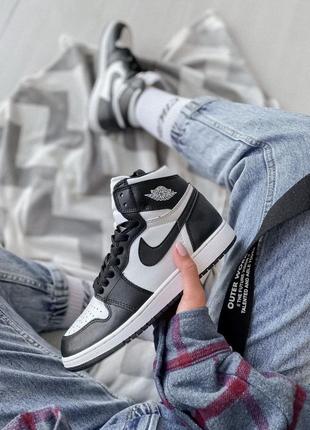 Кросiвки nike air jordan 1 black white