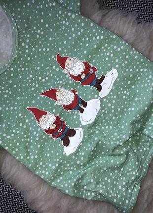 Домашня піжама monki принт різдвяна новорічна натуральна бавовна8 фото