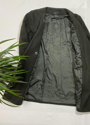 Двобортное пальто бойфренд от mango casual/l size/шерсть6 фото