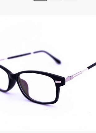 Имиджевые классические очки . стильные имиджевые очки черного цвета.3 фото