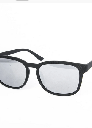 Сонцезахисні окуляри унісекс - чорні дзеркальні1 фото